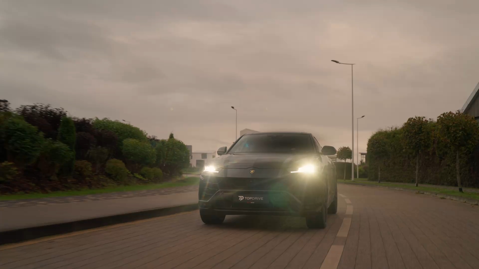 Luxury car on open highway